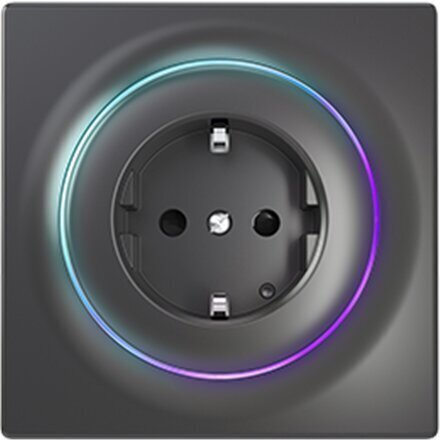 FIBARO Walli Outlet type F, Black Z-Wave hinta ja tiedot | Kytkimet ja pistorasiat | hobbyhall.fi