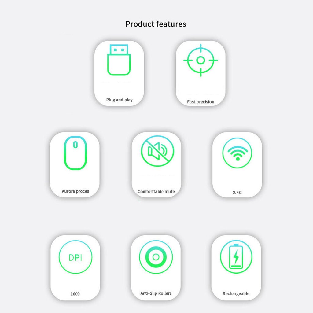 Pystysuuntainen hiiri 2.4G langaton säädettävä DPI akkukäyttöinen valaistu Hiljainen ergonominen langaton hiiri pelaamiseen hinta ja tiedot | Hiiret | hobbyhall.fi