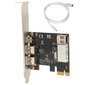 PCIE 1X - 1394A kortti 4 porttia PCIE Firewire 1394A nopea 2,5 Gbps kaistanleveys PCIe Firewire-kortti Win PC Serverille hinta ja tiedot | Koteloiden lisätarvikkeet | hobbyhall.fi