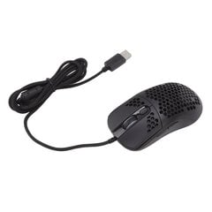 RGB Mouse Cellular Hollow Design Kevyt langallinen taustavalo 12000DPI 6 Taso Säädettävä Type C Pelihiiri tableteille musta hinta ja tiedot | Hiiret | hobbyhall.fi