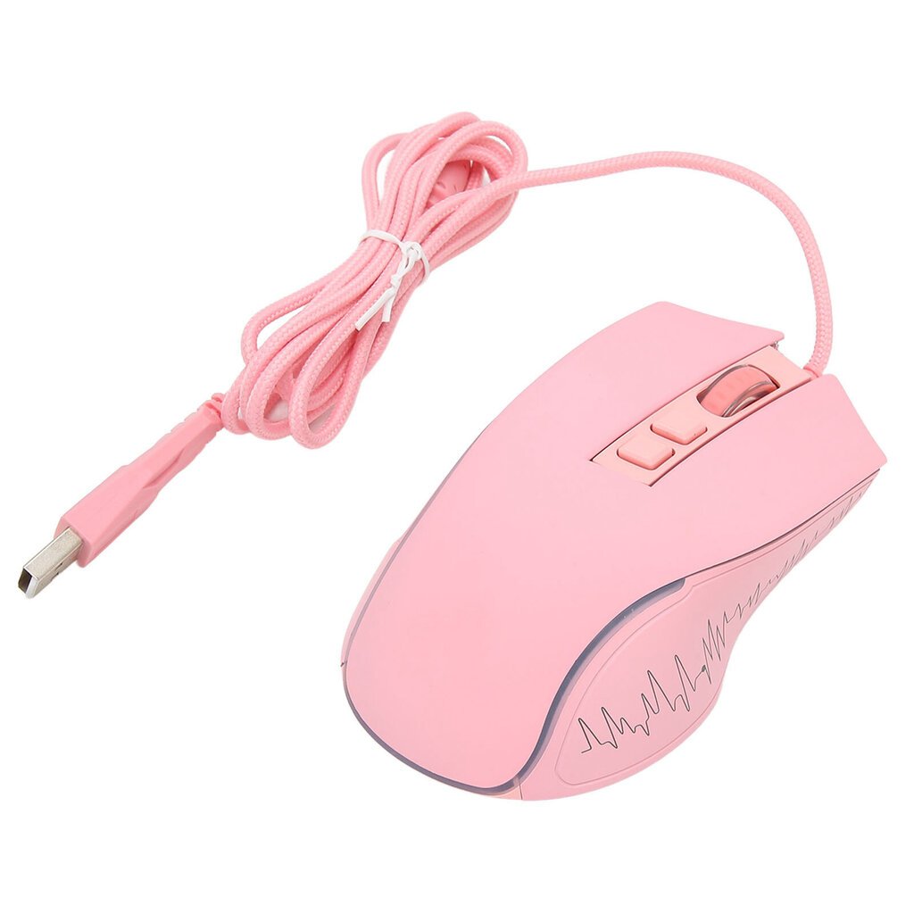 Pelihiiri USB2.0 4 säädettävä DPI RGB taustavalaistu Ergonominen muotoilu Optinen sensori Kannettava tietokone hiiri pelitoimistoon Home Pinkki hinta ja tiedot | Hiiret | hobbyhall.fi