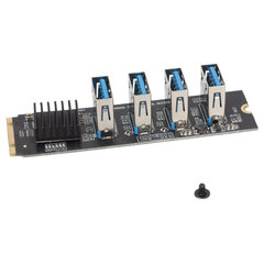 M.2 NVME - PCIE 1X nousukortti M.2 NVME 4 porttia PCIE 1X USB 3.0 lämmönpoisto 4 PCIE-näytönohjaimen laajennus hinta ja tiedot | Koteloiden lisätarvikkeet | hobbyhall.fi