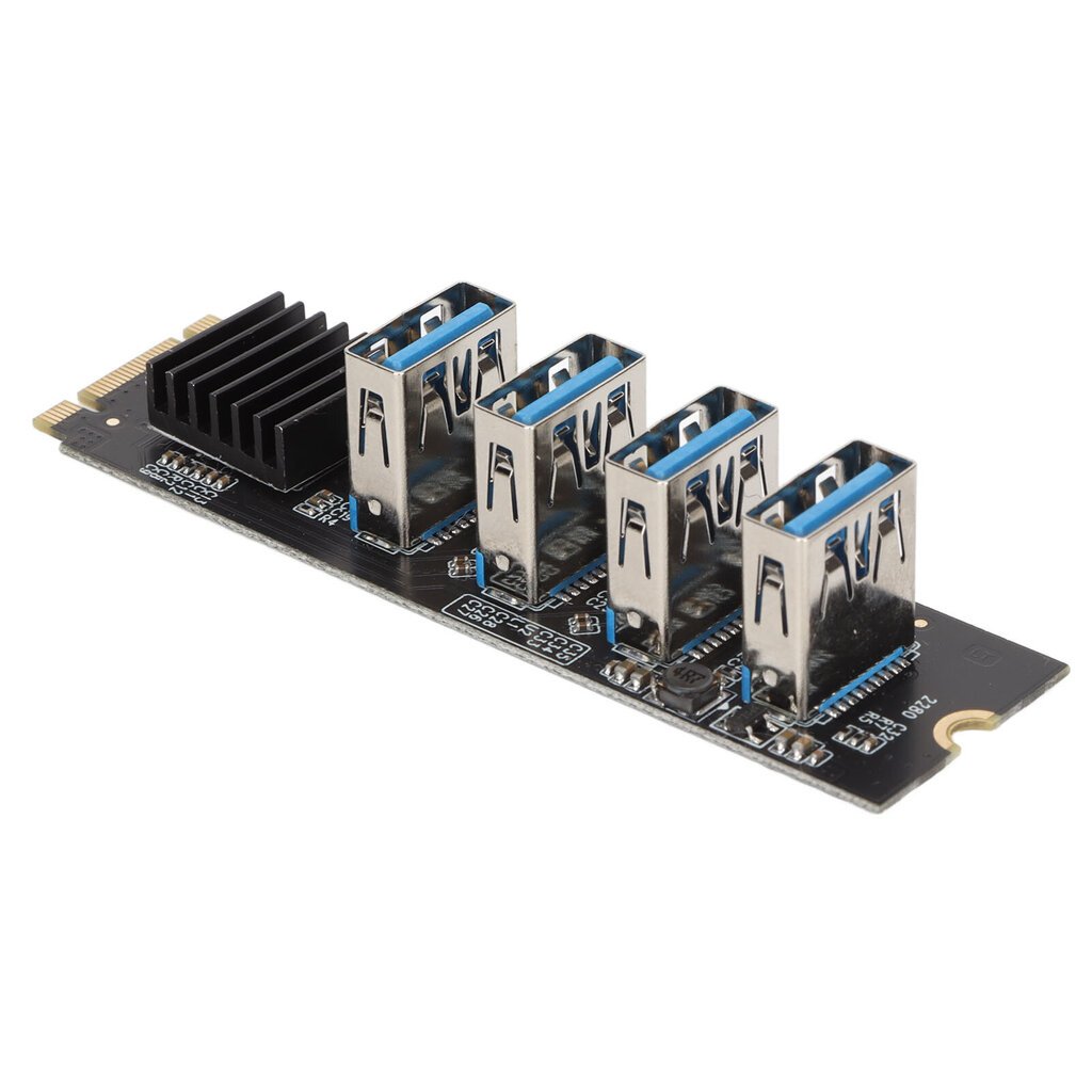 M.2 NVME - PCIE 1X nousukortti M.2 NVME 4 porttia PCIE 1X USB 3.0 lämmönpoisto 4 PCIE-näytönohjaimen laajennus hinta ja tiedot | Koteloiden lisätarvikkeet | hobbyhall.fi