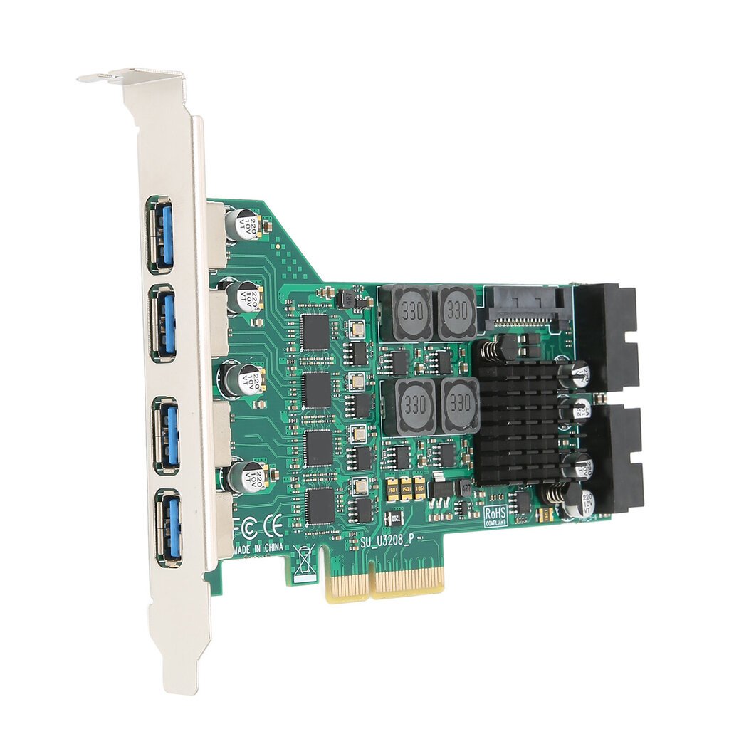 PCIE-USB 3.0 -laajennuskortista riippumaton 4 kanavaa 5 Gbps USB3.0 3A virtalähde PCI Express USB 3.0 -kortti Windowsille hinta ja tiedot | Koteloiden lisätarvikkeet | hobbyhall.fi