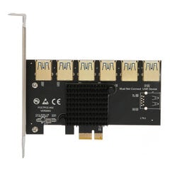 PCIE 1 - 6 Riser Card PCIE 1X USB3.0 -grafiikkalaajennus Helppo asentaa laajasti yhteensopiva PCIE 1 - PCIE 6 -sovitinkortti hinta ja tiedot | Koteloiden lisätarvikkeet | hobbyhall.fi