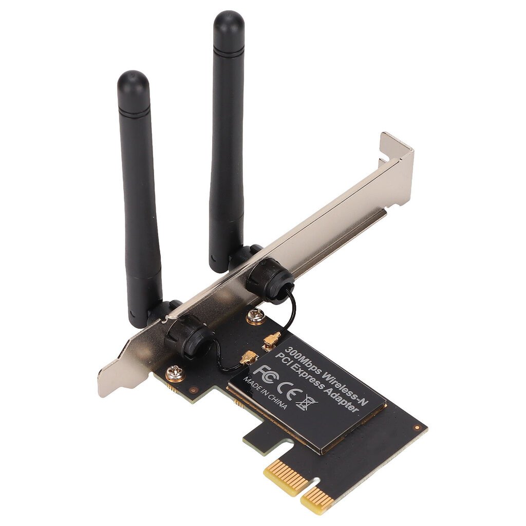 PCIe WIFI Card 11N Technology 2 Gain Antennit 802.11b/g/n 300Mbps langattomat verkkokortit pöytätietokoneille hinta ja tiedot | Koteloiden lisätarvikkeet | hobbyhall.fi