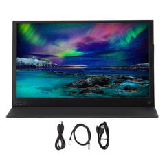 Kannettava näyttö 15,6 tuuman IPS HDR HD 4K kannettava pelinäyttö kaiuttimilla ja nahkakotelo kannettavalle PC-puhelimelle musta hinta ja tiedot | Näytöt | hobbyhall.fi