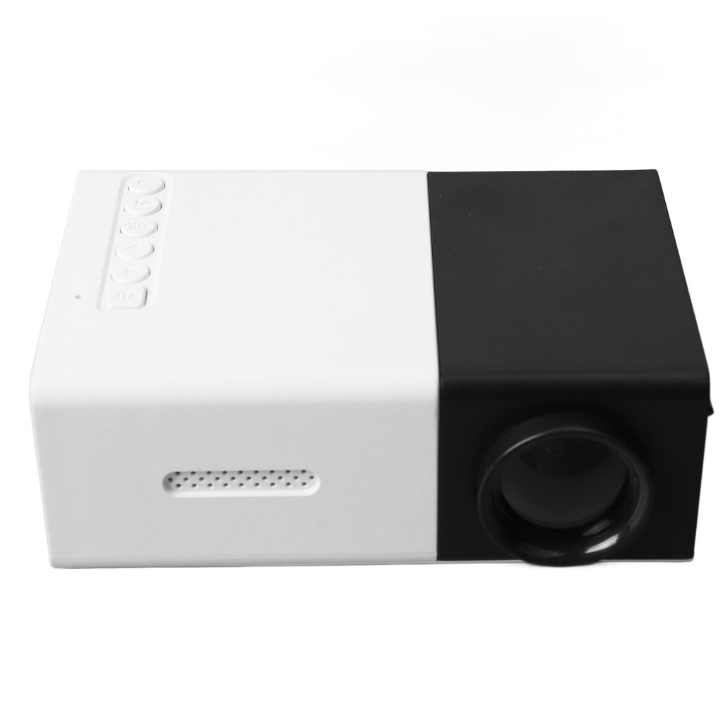 Lasten projektori 1080P HD säädettävä projektiokulma LED kannettava projektori kotiteatteriin US Plug 100?240V Black White hinta ja tiedot | Projektorit | hobbyhall.fi