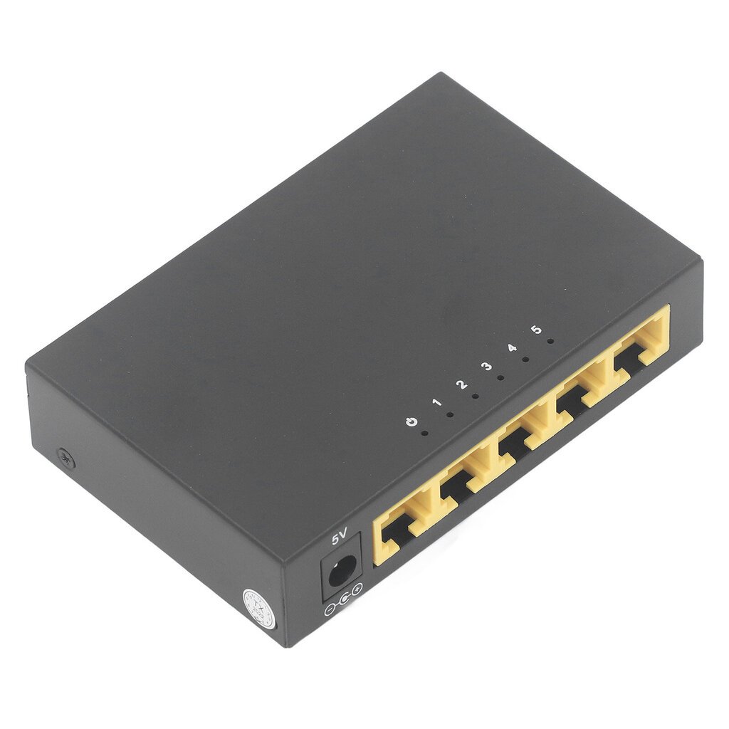 Nopea Ethernet-kytkin 5 porttia 10/100Mbps AI-tunnistus VLAN-tila Automaattinen neuvottelu MDI MDIX RJ45 Verkkokytkin 100-240V US-pistoke hinta ja tiedot | Web-kamerat | hobbyhall.fi