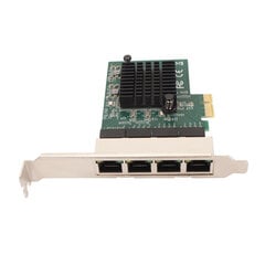 PCIe X1 -verkkokortti Professional Plug and Play 4-porttinen PCIe Gigabit Ethernet -palvelinsovitin PC-pöytätietokoneeseen hinta ja tiedot | Web-kamerat | hobbyhall.fi