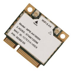 AX1800H Wifi 6 Card 2.4GHz 5GHz Dual Band Bluetooth 5.2 Mini PCIE Interface WiFi-sovitin Windows 10 11 Linuxille hinta ja tiedot | Web-kamerat | hobbyhall.fi