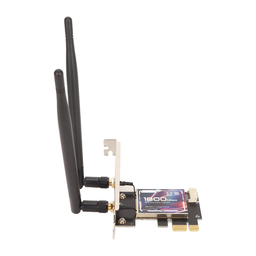 WiFi6 AX1800 PCIe WiFi-sovitin Bluetooth 5.2 WPA3 802.11AX Dual Band Ultra Low Latency langaton verkkosovitin kahdella 6dBi-antennilla hinta ja tiedot | Web-kamerat | hobbyhall.fi