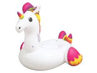 Ilmatäytteinen lautta lapsille Bestway Unicorn, 150x117x95,5 cm, valkoinen / pinkki. hinta ja tiedot | Puhallettavat vesilelut ja uima-asusteet | hobbyhall.fi