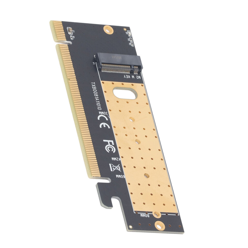 NVMe M.2 SSD -sovitinkortti Plug and Play M.2 NVMe SSD M -avain PCIe 3.0 X16 -kortille 2230 2242 2260 2280 M.2 SSD hinta ja tiedot | Koteloiden lisätarvikkeet | hobbyhall.fi