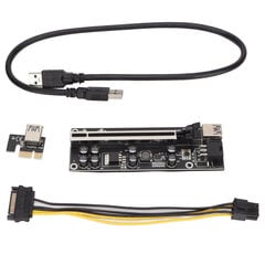 Riser Adapter Card 8 Excicon Kondensaattorit Monikerroksinen Suojaus Kiinteä solki PCIE Riser 1x - 16x Adapteri hinta ja tiedot | Koteloiden lisätarvikkeet | hobbyhall.fi