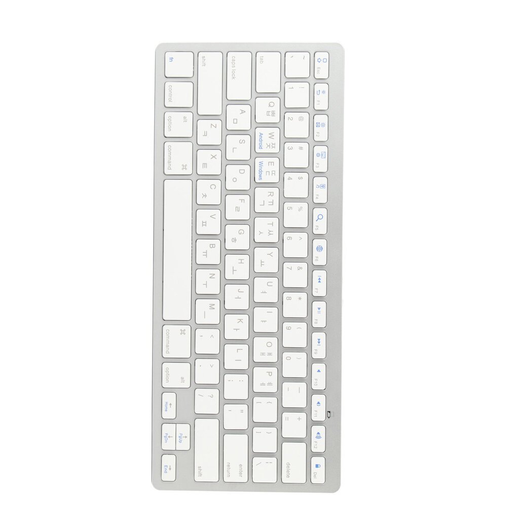 Langaton näppäimistö Mini 78 Keys Ultra ohut kannettava valkoinen tietokonenäppäimistö Androidille OS X:lle IOS:lle WindowsKorealle hinta ja tiedot | Koteloiden lisätarvikkeet | hobbyhall.fi