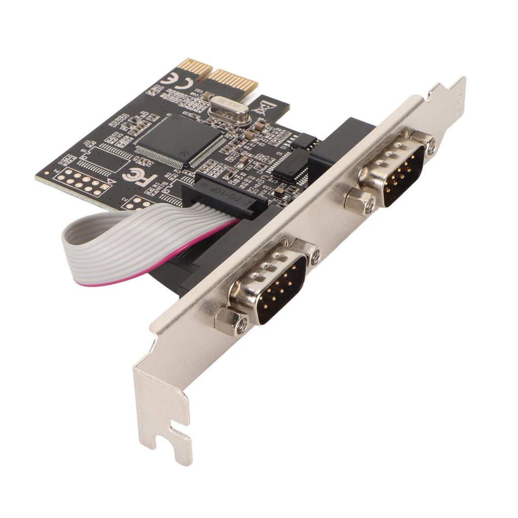 PCIe RS232 -sarjasovitinkortti 250 kbps 2 porttia PCI Express X1 Plug and Play PCIe to Dual Serial Card tulostinskanneria varten hinta ja tiedot | Koteloiden lisätarvikkeet | hobbyhall.fi