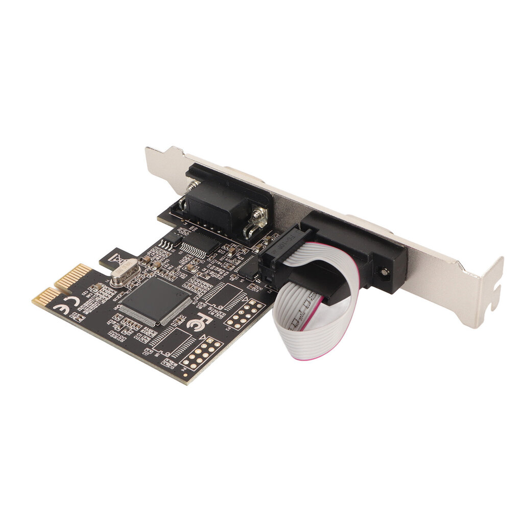 PCIe RS232 -sarjasovitinkortti 250 kbps 2 porttia PCI Express X1 Plug and Play PCIe to Dual Serial Card tulostinskanneria varten hinta ja tiedot | Koteloiden lisätarvikkeet | hobbyhall.fi