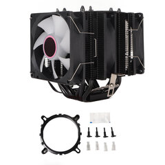 9cm CPU Cooler Dual Tower 6 kuparilämpöputkea 3 johtoa 3 tuuletinta Värikäs Light Computer CPU jäähdytystuulettimet Intelille AMD:lle hinta ja tiedot | Koteloiden lisätarvikkeet | hobbyhall.fi