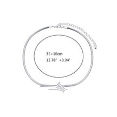 Zircon Inlay Metal Meteor Epäsäännöllinen Tähti Solisluun ketju Niche Käärmeen Luuketju hinta ja tiedot | Kaulakorut | hobbyhall.fi