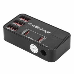 5-porttinen USB-latausasema 3 USB A 2 USB C 48W Mini-USB-laturi, jossa 2 PD 20W -porttia useille laitteille 100-240V EU-pistoke hinta ja tiedot | Adapterit | hobbyhall.fi