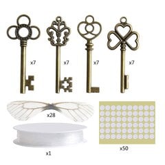 Hieno Vintage Skeleton Keys Flying Keys Charms Wedding Party Favor Riipus hinta ja tiedot | Kaulakorut | hobbyhall.fi