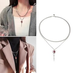 Kpop Goth Rose sauva riipus Choker kaulakoru Crystal clavicle ketju naisille hinta ja tiedot | Kaulakorut | hobbyhall.fi