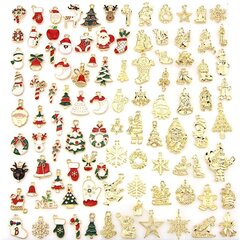 100x/setti Christmas Drop Oil Charms Tree Alloy kaulakoru riipus diyille lyijytön hinta ja tiedot | Kaulakorut | hobbyhall.fi