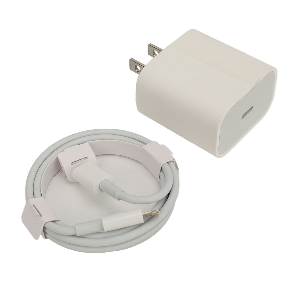 PD 20W pikalatauslaturi 1m latauskaapelilla iPhone-puhelimeen US Plug 100?240V hinta ja tiedot | Adapterit | hobbyhall.fi