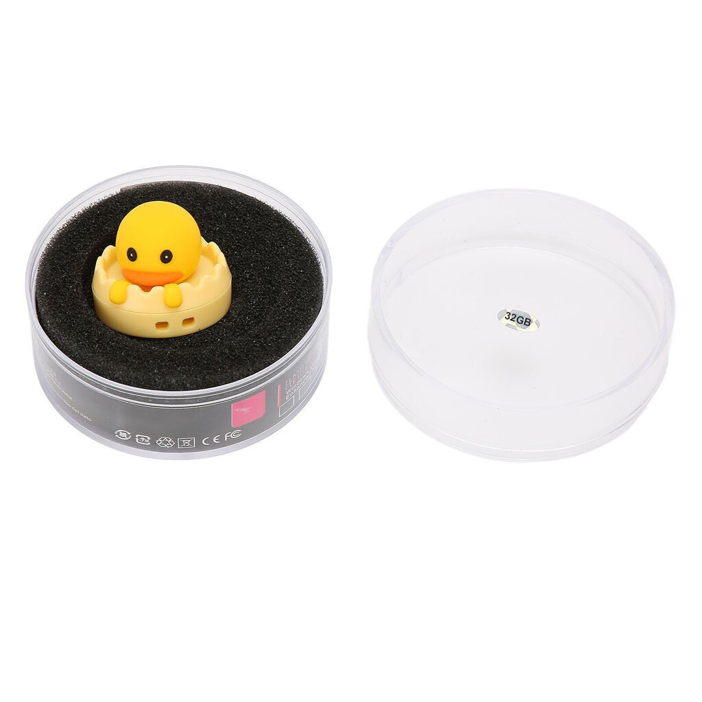 U DISK USB2.0 -liitäntä Keltaisen ankan sarjakuvatyylinen kannettava elektroninen tallennusväline tietokoneelle (Yellow Duck Circle 32 Gt) hinta ja tiedot | Muistitikut | hobbyhall.fi