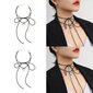 Säädettävä sydänriipus kaulakoru Love-charm Choker ketju naisille Bowknot hinta ja tiedot | Kaulakorut | hobbyhall.fi