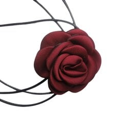 Seksikäs kaulanauhakaulakoru Cool Retro-musta köysikaulakoru Camellia Choker kaulus hinta ja tiedot | Kaulakorut | hobbyhall.fi