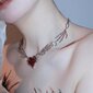 Heart Pendant kaulakoru Claw Chain Choker Gothic Red Heart Pendant Chokers hinta ja tiedot | Kaulakorut | hobbyhall.fi