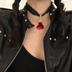 Goottilainen Dark Butterfly Heart Pendant Chokers Kaulakoru Punk Rose Velvet Kaulakorut hinta ja tiedot | Kaulakorut | hobbyhall.fi