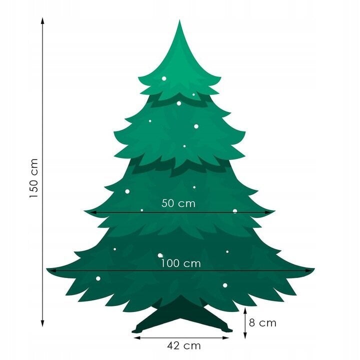 Keinotekoinen joulukuusi Fluxar home E-330 150 cm hinta ja tiedot | Joulukuuset ja kranssit | hobbyhall.fi