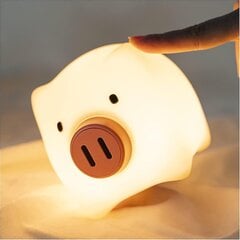 Söpö yövalo silikoni Squishy Night Light Kannettava ladattava led-lamppu kosketusanturilla tytöille pojille lahja possu hinta ja tiedot | Lastenhuoneen valaisimet | hobbyhall.fi