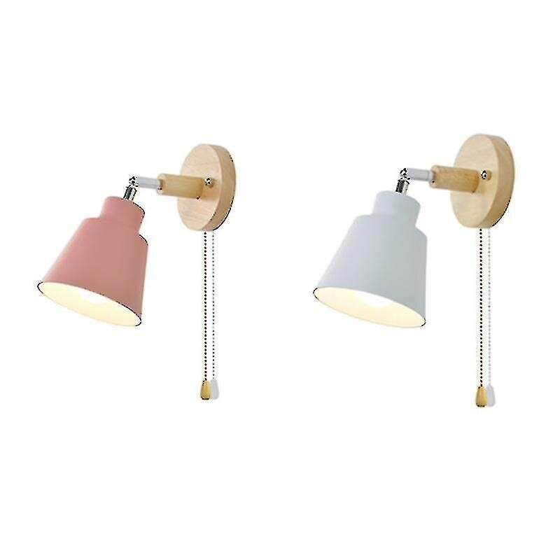 Bedside Night Light Pohjoismainen puinen seinävalaisin Yövalaisin Makuuhuoneen käytävä vetoketjulla hinta ja tiedot | Lastenhuoneen valaisimet | hobbyhall.fi