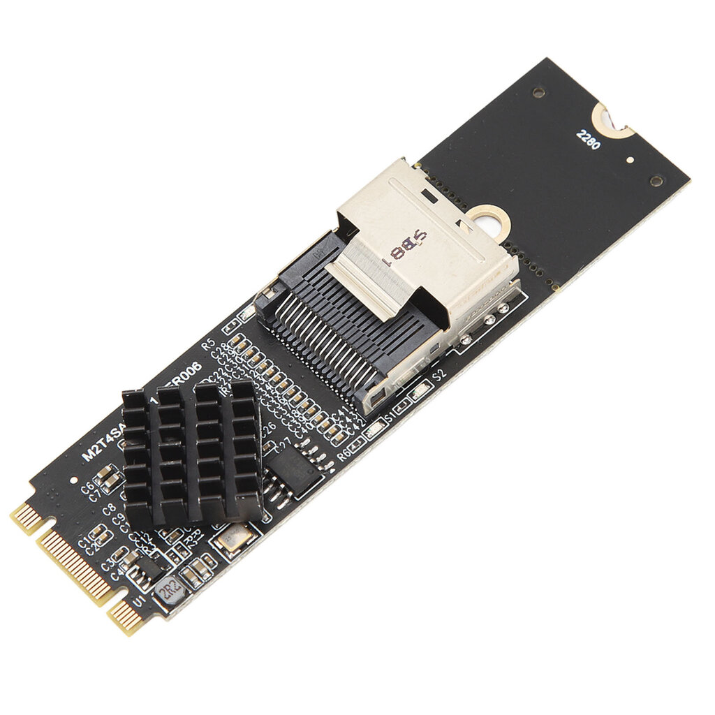 M.2 NVME - SFF 8087 SATA3.0 laajennuskortti 4 portin 6 Gbps laajennusohjainkortti Windows 10 11:lle hinta ja tiedot | Koteloiden lisätarvikkeet | hobbyhall.fi