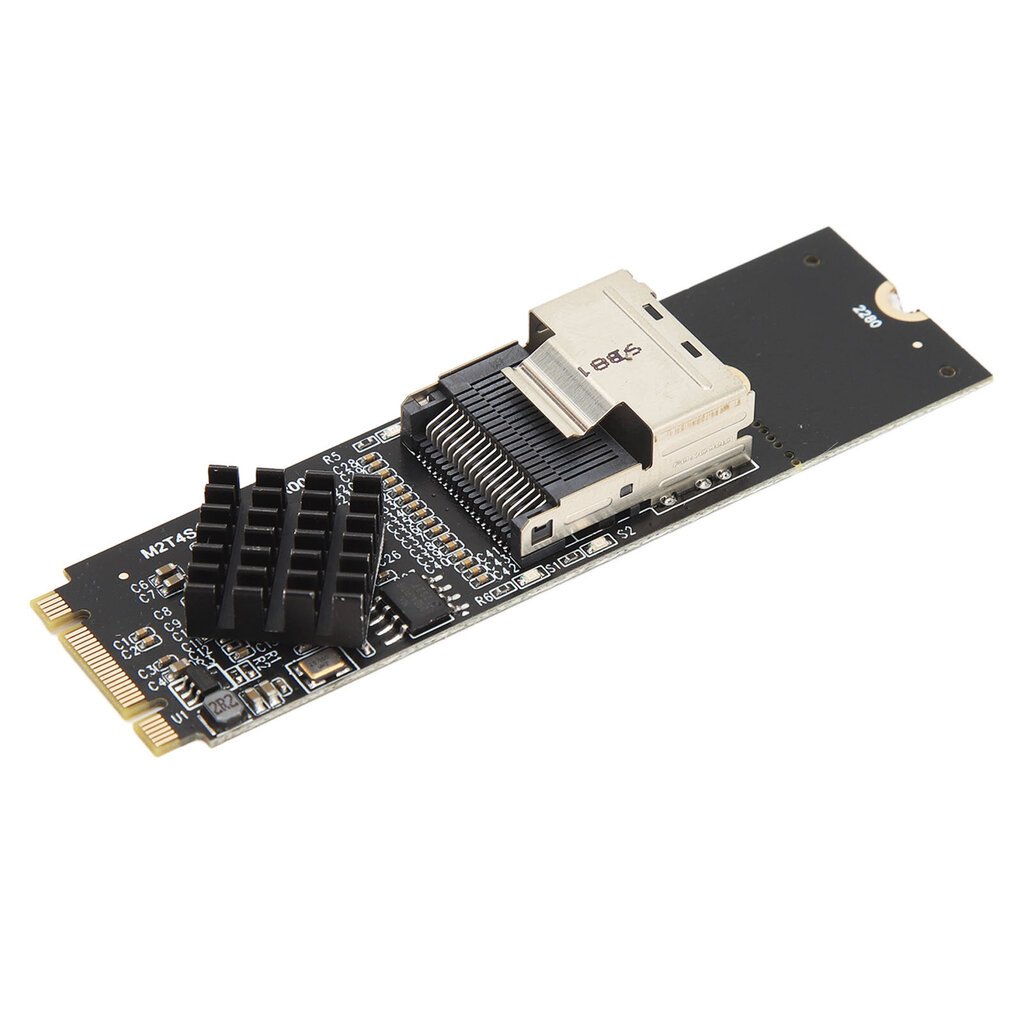 M.2 NVME - SFF 8087 SATA3.0 laajennuskortti 4 portin 6 Gbps laajennusohjainkortti Windows 10 11:lle hinta ja tiedot | Koteloiden lisätarvikkeet | hobbyhall.fi