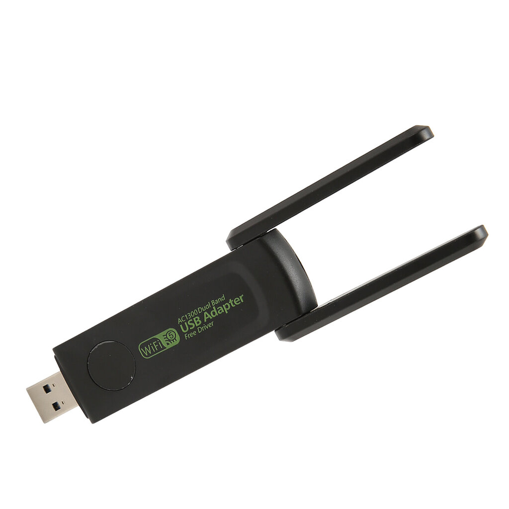 Langaton verkkokorttisovitin 1300 Mbps 2.4G 5G Dual Band Double Antenni USB3.0 WiFi-sovitin PC:lle hinta ja tiedot | Koteloiden lisätarvikkeet | hobbyhall.fi