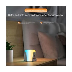 White Noise Sound Seitsemänvärinen Night Light Music Baby with Sleep Intelligent Sleep Instrument Valkoinen hinta ja tiedot | Lastenhuoneen valaisimet | hobbyhall.fi