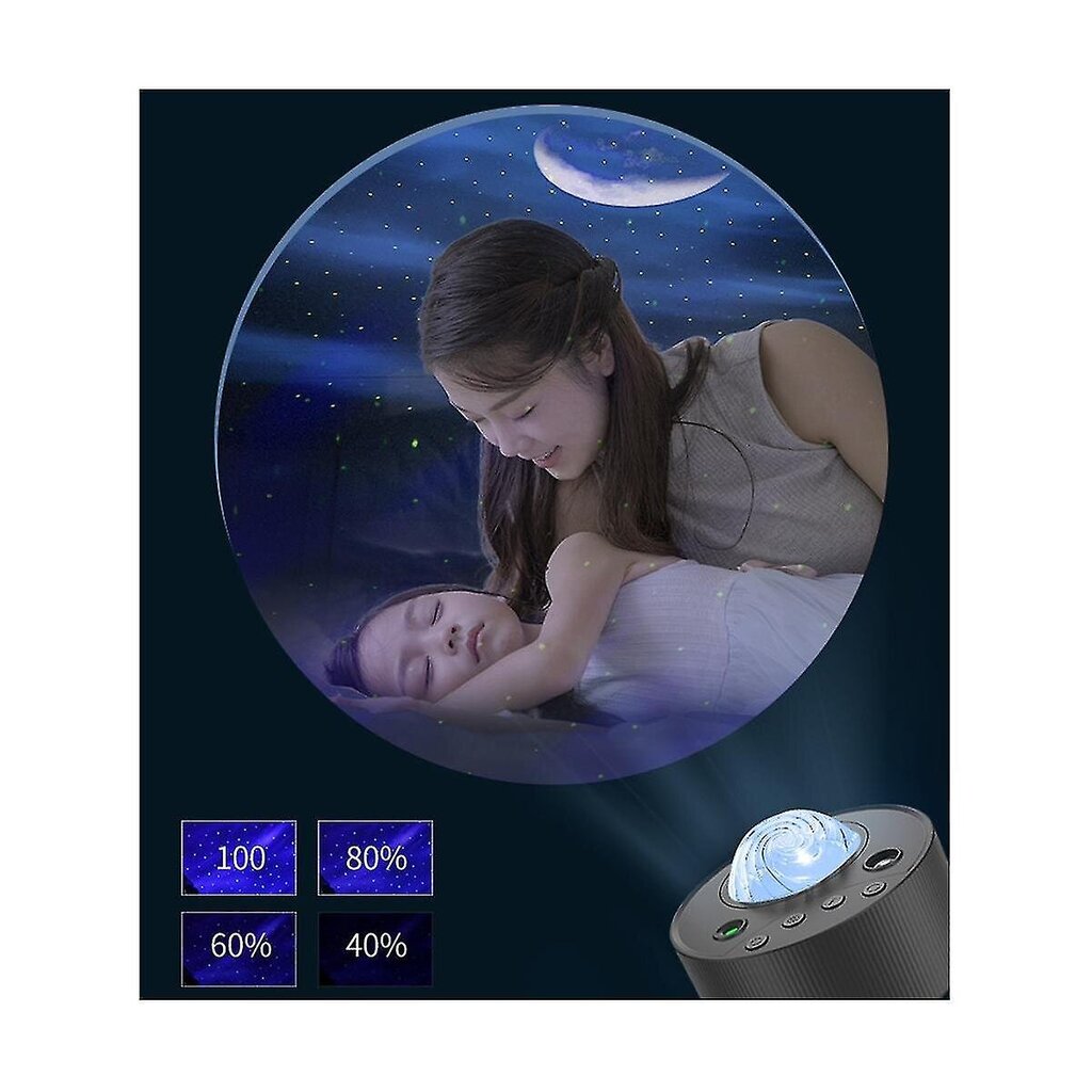 Starry Projector Galaxy Night Light Bluetooth-kaiuttimella projektiolamppu ja etämusiikkiyö hinta ja tiedot | Lastenhuoneen valaisimet | hobbyhall.fi