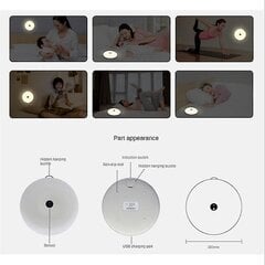 Body Induktio Night Light Mini Induktiovalo Kuisti Portaikko Valo Usb-lataus Yövalo Makuuhuone hinta ja tiedot | Lastenhuoneen valaisimet | hobbyhall.fi