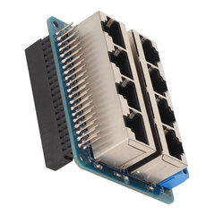 GPIO Breakout Board Professional 8 RJ45 porttia 40 Pin Power Breakout Board for RPi 1A+ 1B+ 2B 3B 3B+ 3A+ 4B hinta ja tiedot | Koteloiden lisätarvikkeet | hobbyhall.fi