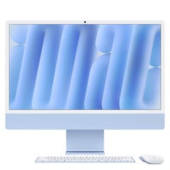 iMac 24” 4.5K Retina, Apple M4 10C CPU, 10C GPU/16GB/256GB SSD/Blue/RUS MWV13RU/A hinta ja tiedot | Pöytätietokoneet | hobbyhall.fi