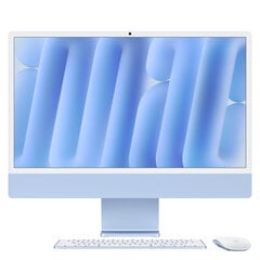 iMac 24” 4.5K Retina, Apple M4 8C CPU, 8C GPU/16GB/256GB SSD/Blue/RUS MWUF3RU/A hinta ja tiedot | Pöytätietokoneet | hobbyhall.fi