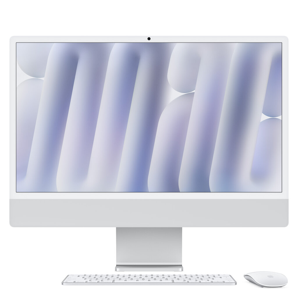 iMac 24” 4.5K Retina, Apple M4 8C CPU, 8C GPU/16GB/256GB SSD/Silver/INT MWUC3ZE/A hinta ja tiedot | Pöytätietokoneet | hobbyhall.fi