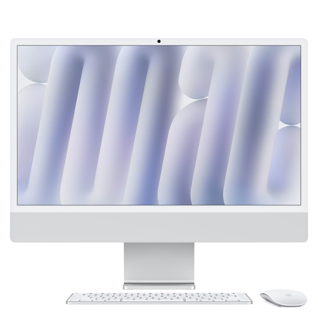 iMac 24” 4.5K Retina, Apple M4 8C CPU, 8C GPU/16GB/256GB SSD/Silver/SWE MWUC3KS/A hinta ja tiedot | Pöytätietokoneet | hobbyhall.fi