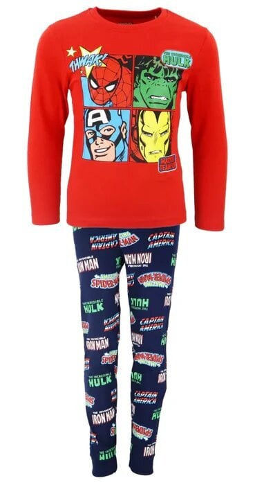 Marvel Avengers pyjama, punainen hinta ja tiedot | Poikien kylpytakit ja pyjamat | hobbyhall.fi