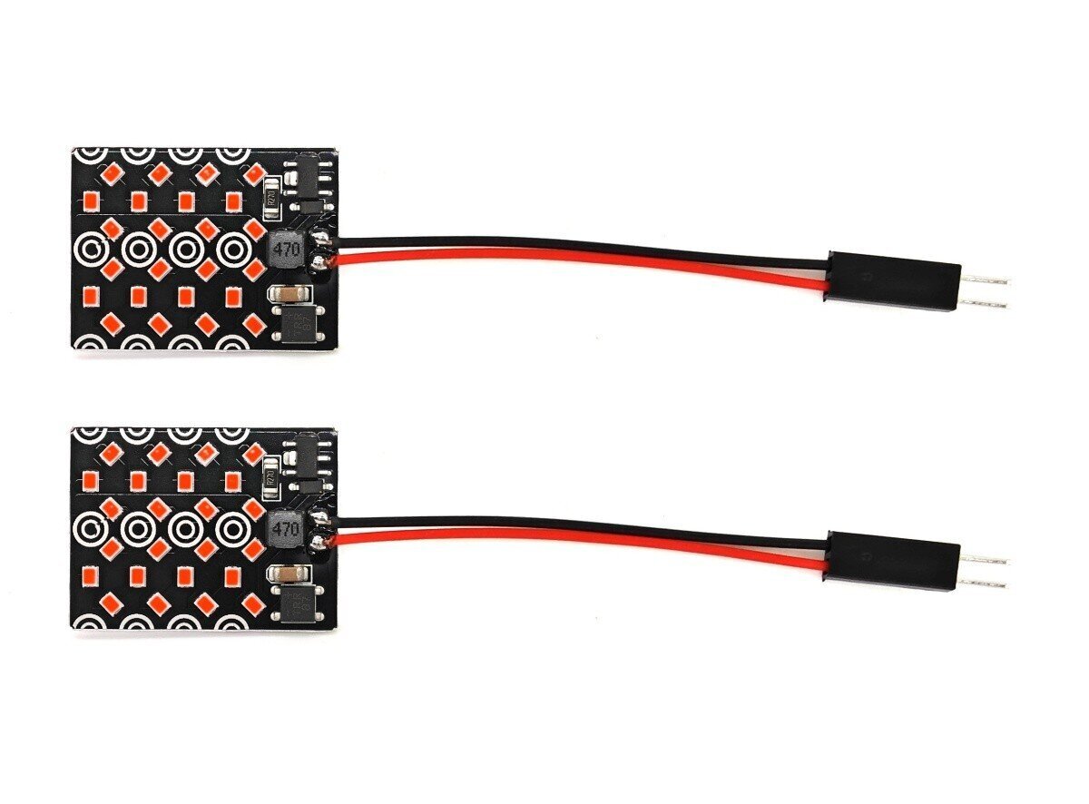 Paneeli 24 LED 12V W5W, C5W, BA9S, T10, SV8.5, T4W canbus, 1000lm punainen, 1 kpl. hinta ja tiedot | Polttimot | hobbyhall.fi